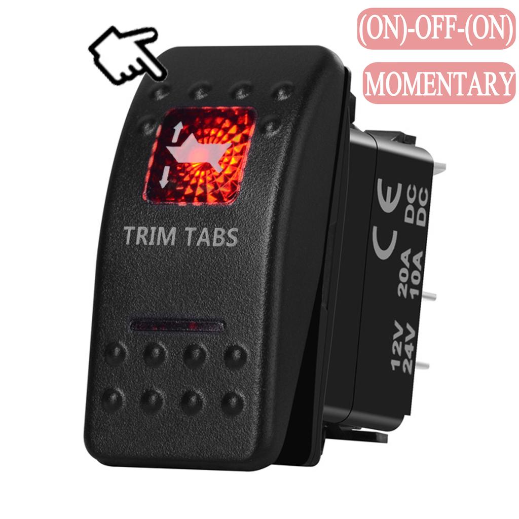 Waterproof Red LED Rocker Switch 12V 24V OFF Road Light ON OFF / ON OFF ON 3 Position Toggle for NARVA Carling ARB Style 4x4 Battery Switches5