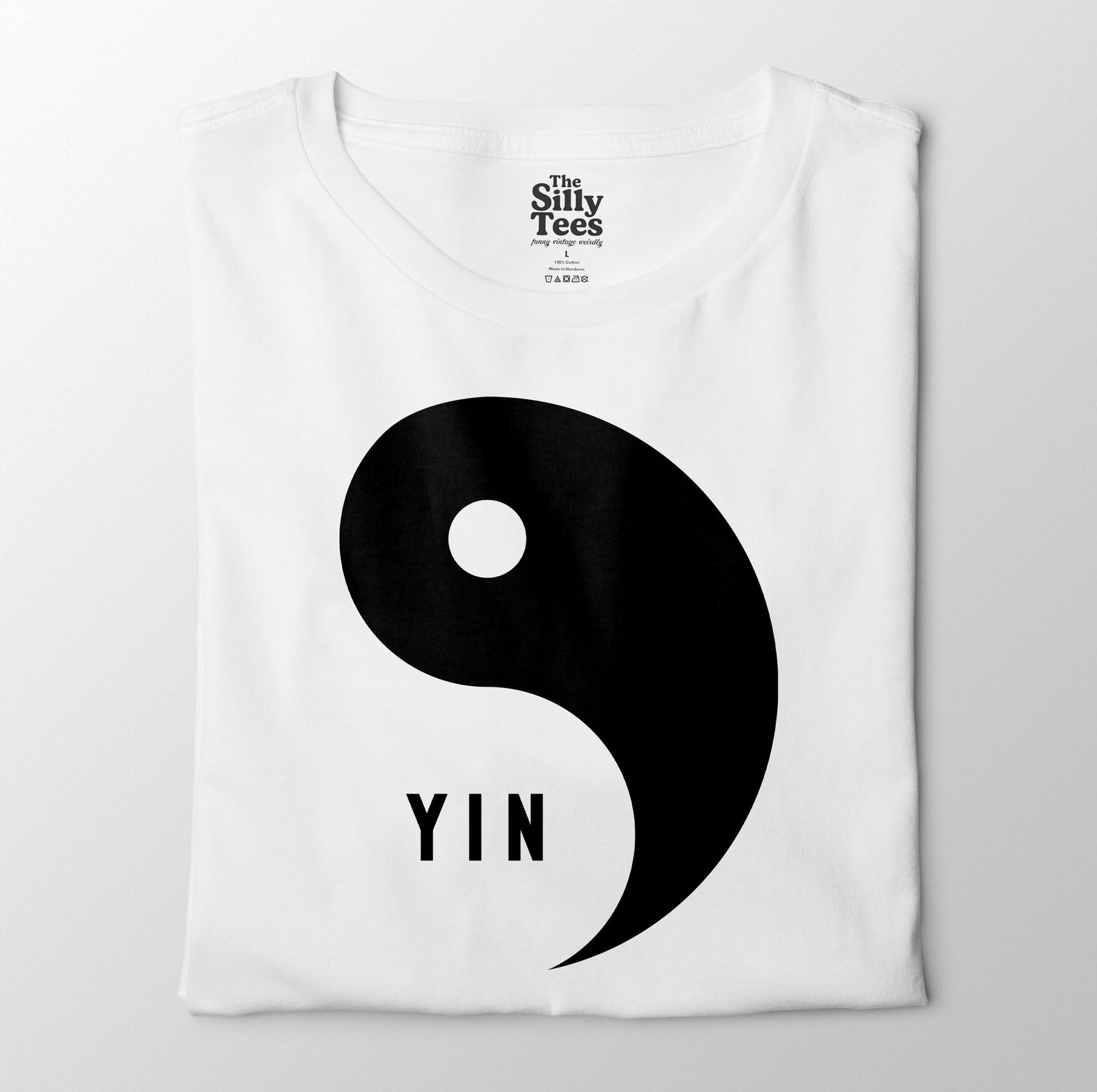 Yin Yang Symbol Shirt: Minimalist Zen Balance Tee 4XL