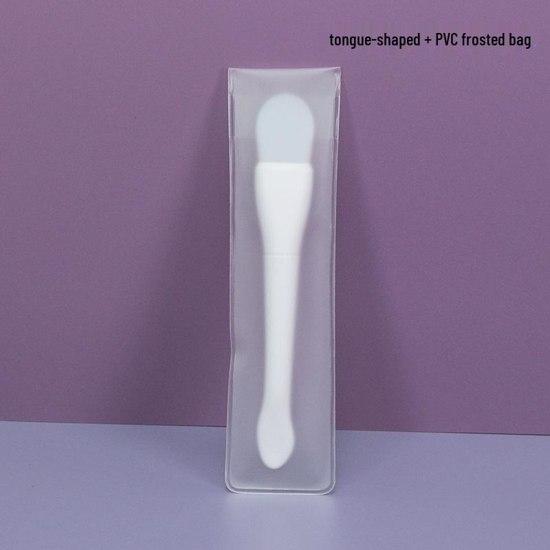 Dual-Headed Silicone Mask Brush & Spoon - Fishtail Design for Facial Application