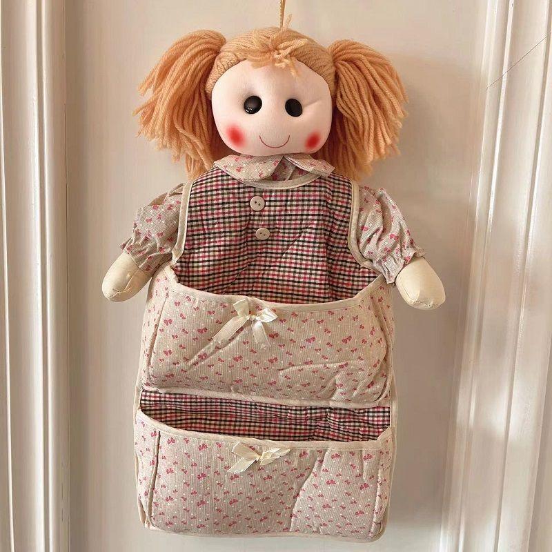 

Мультяшный подвесной мешок-кукла Милый тканевый настенный декор Удобный гаджет для хранения Детская комната Декоративный мешок для коляски для задней части двери Activity (limited quantity) Value