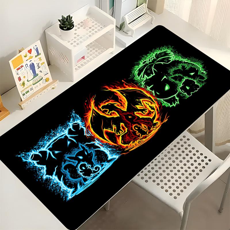 Gaming Mouse Pad Kawaii Mousepad Gamer Desk Mat Cartoon P-pokemonS Keyboard Pad Computer Table Surface For Accessories Mausepad