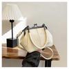 Elegant Women's Crossbody Handbag - Soft Leather, Trendy Niche Design, Simple Single-Shoulder Messenger Bag