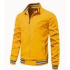 Casual Stand Collar Autumn and Winter Versatile Sports Solid Color Jacket Men's Clothing