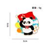 National Day Enamel Oil Dropped Alloy Panda Brooch Patriotic Theme Badge for Student Bags Pencil Case Clothing Decoration