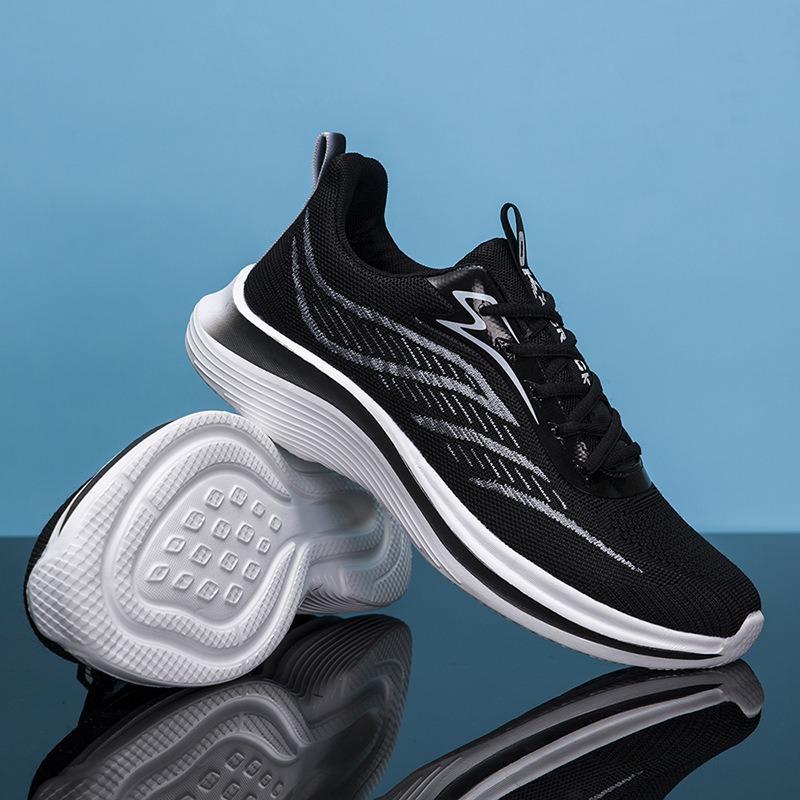 Mesh Men's Shoes Spring Sports Shoes Versatile Men's Breathable High Elastic Soft Sole Wear-resistant Lightweight Running Casual Shoes