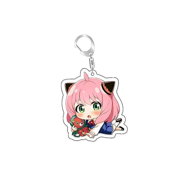 Anime SpyxFamily Anya Loid Yor Forger Cartoon Acrylic Keychain Pendant Keyring Bag Tag Anime Collections for Costumes