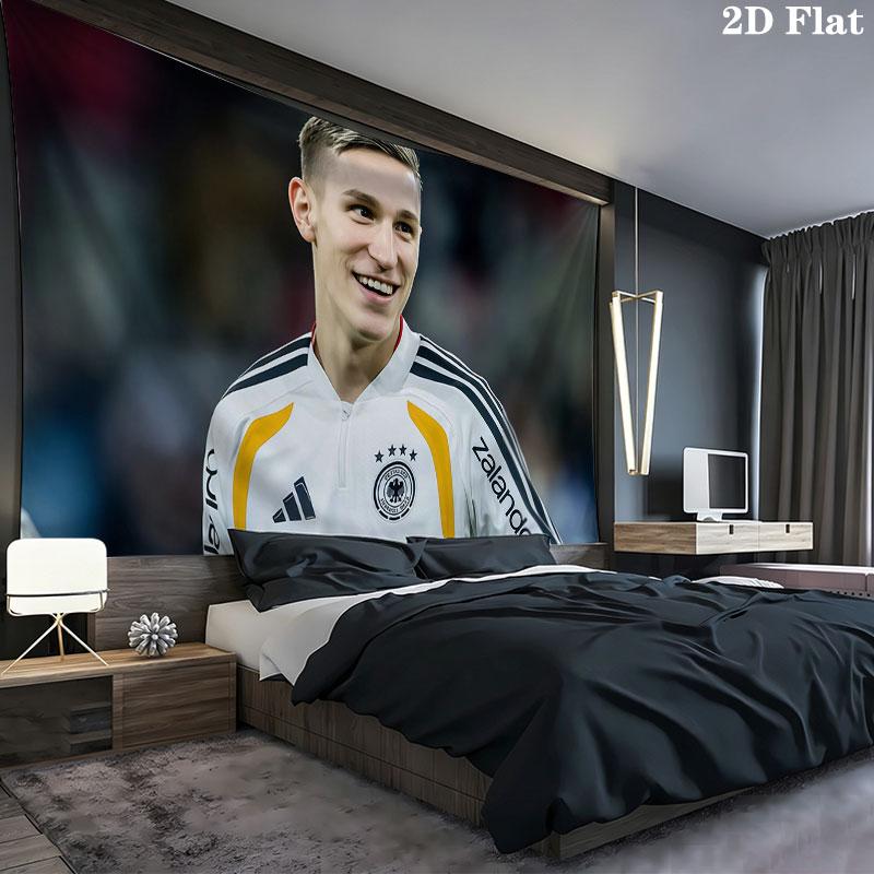 Nico Schlotterbeck Wandteppich, ästhetische bedruckte Stoffdecke, geeignet für Schlafzimmer, Wohnzimmer und Heimdekoration.