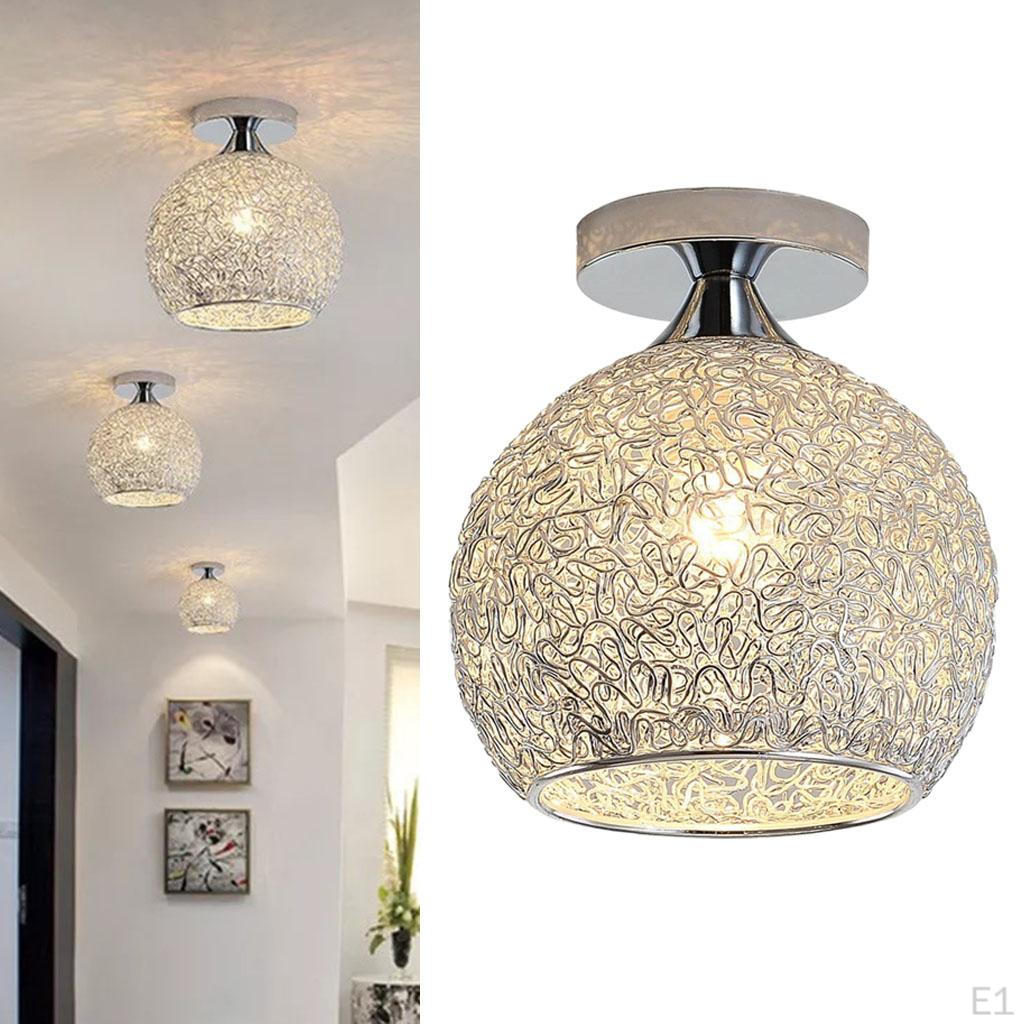 Ceiling Lamp Aluminum Shade with E27 Base Indoor Decorative Lighting for Hallway Cafe Bar Hall