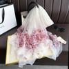 1 PCS 190cmX130 Pink Soft Yarn Thin Style Noble Fashion Silk Scarf Women's Extra Large Multi functional Shawl