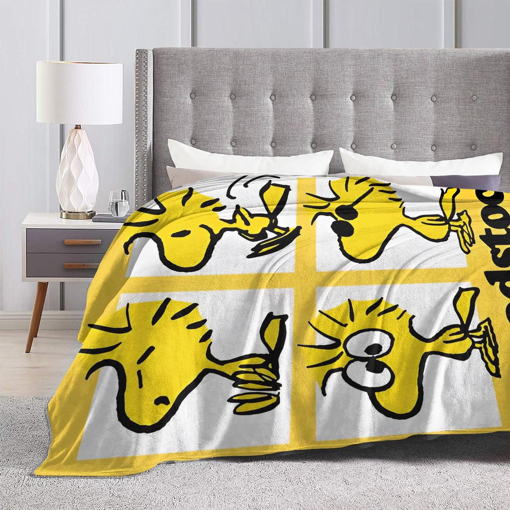 Peanuts Woodstock z Przyjaciółmi Koc Super Ciepły Koc Dekoracyjny Zimowy Sofa Łóżko Wygodny Pokrowiec na Łóżko