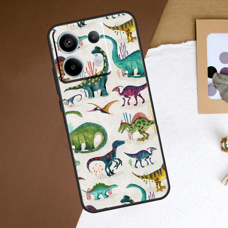

Cute Dino Dinosaur Case For Xiaomi Redmi Note 13 11 9 10 12 Pro Plus 9S 10S 11S 12S Redmi 13C 9C 10C 12C Cover Redmi Note 10S