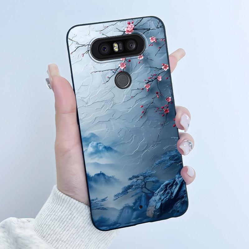 Cute Case For LG Q8 Funda Fashion Capa Coque Printing Shell Protective Cover Soft Silicone Cartoon Black Casing