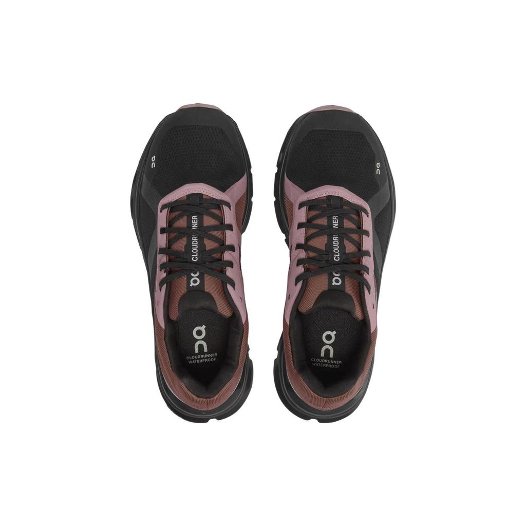 On Cloudrunner Polyester Cushioning Low Top Running Shoes Women's Black Brown 52.98636