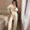 Cross-border European and American women's clothing Amazon sexy lapel button slim-fitting versatile jacket wide-leg pants set