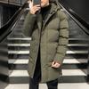 - Large Size Long Cotton-padded Clothes, Men's Loose Hooded Cotton-padded Jackets, Warm Coats, Thickened Down Cotton-padded Jackets, Cold-proof.