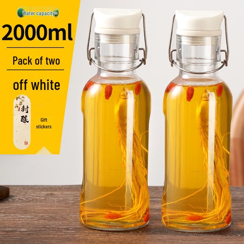 High-Grade Thick Glass Wine Bottle for Long-Term Baijiu Storage, Sealed and Durable