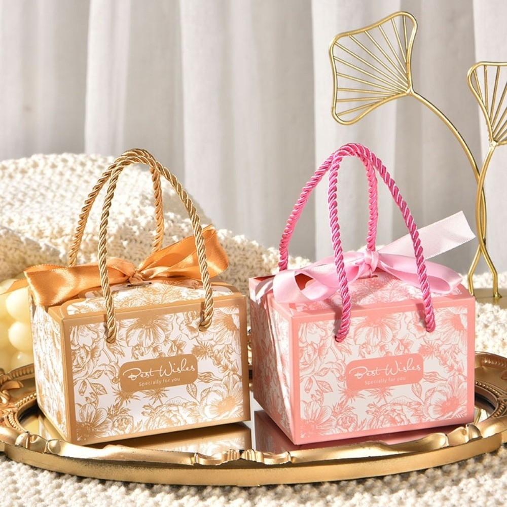 

10pcs White Cardboard Gift Packaging Box Eco-Friendly Candy Box Wedding Favors червоний