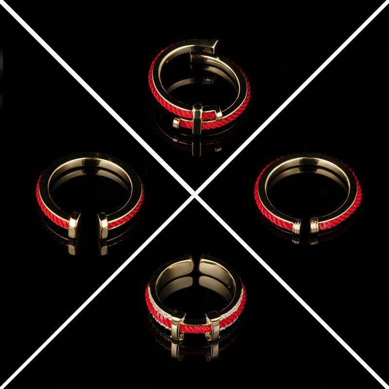 Chinese Christmas Red String Open Ring - Minimalist Advanced Sense Benmingnian Index Finger Band