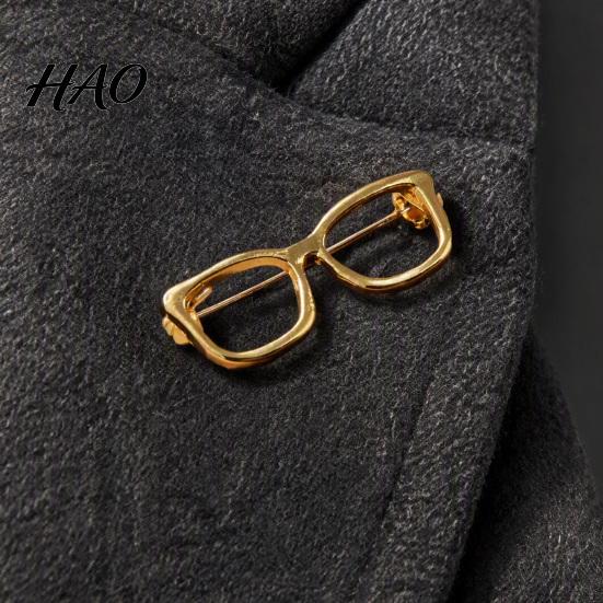 Women Decorative Pin Alloy Glasses Brooch for Men Women, Eyeglasses Shape Lapel Zinc Pin, Accessory Suits Shirts Sweaters Daily Outfit