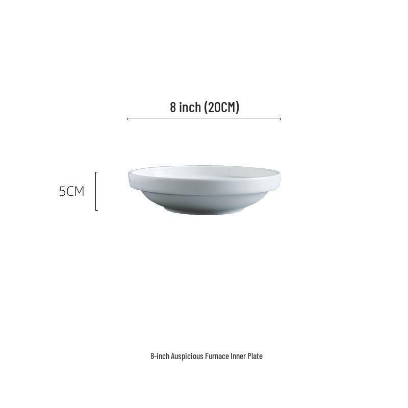 Farmhouse Tujia Ceramic Stove Candle-Heated Seafood Platter & Stir-fry Heat Preservation Plate