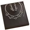 Geometric Double Layer Collar Necklace With Water Diamond Pendant For Women