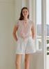 ANOETIC Frill String Ribbon Blouse_Pink