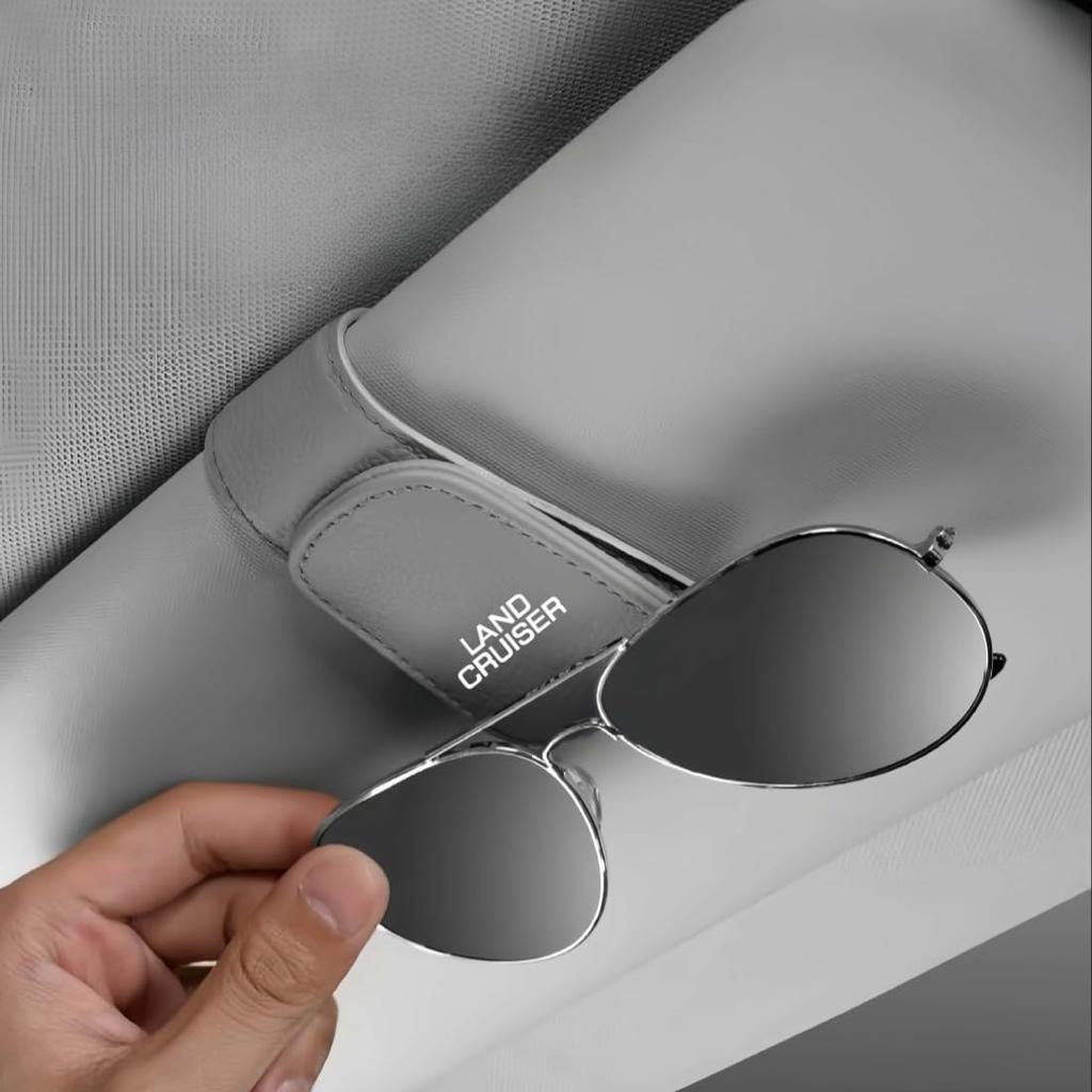 Land Brillenhalter mit LAND CRUISER kompatibel mit Land Cruiser und 300er Serie Beinhaltet Ticket- und Kartenleder Sonnenbrillen und einfach kompatibel