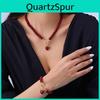 Heart Shaped Pearl Necklace And Bracelet Set For Women With Handcrafted Design For Fashionable Office Wear