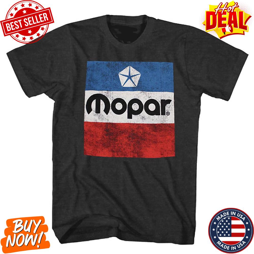 Mopar Inspired Classic Logo Distressed T-Shirt Vintage Muscle Car Style Graphic Unisex T-Shirt XL