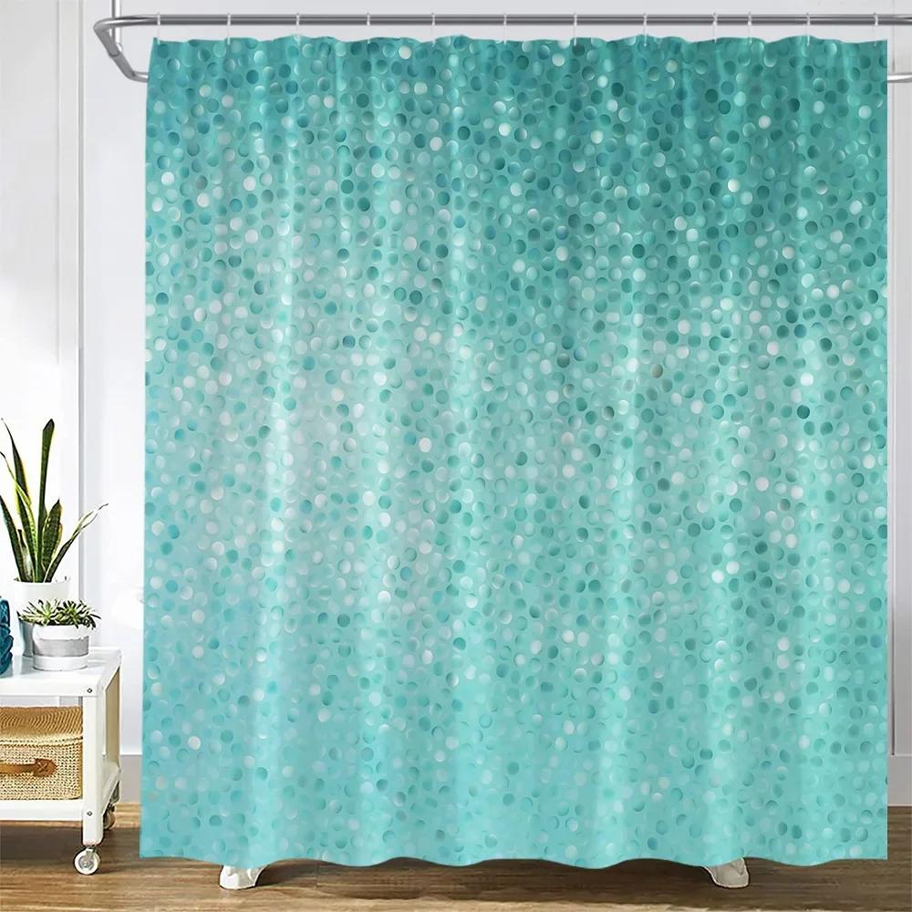 Abstract Marble Shower Curtains Retro Stone Wall Creative Black and White Plaid Geometric Bath Curtain Fabric Bathroom Decor Set