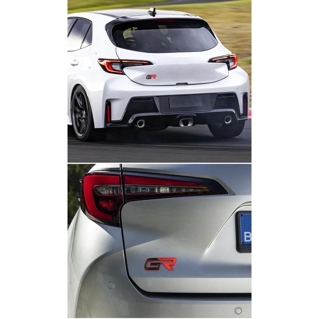 Decalcomania Emblema Lettere GR in Metallo 3D Adesivo Badge Griglia Anteriore Bagagliaio Posteriore per Accessori Moto Gazoo Racing Sport