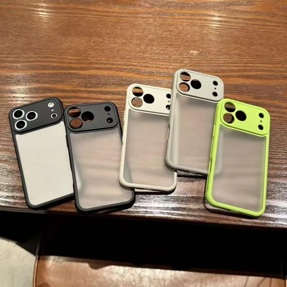 Luxury Translucent Matte Lens Protective Phone Case For iPhone 17 Air 16 15 14 Plus 13 12 11 ProMax For Bumper Back Cases Cover