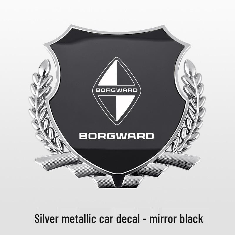 Ear Wheat Side Emblem Stickers for Borgward BX3/BX5/BX6/BX7 - Metal Body Decoration for Car Windows.