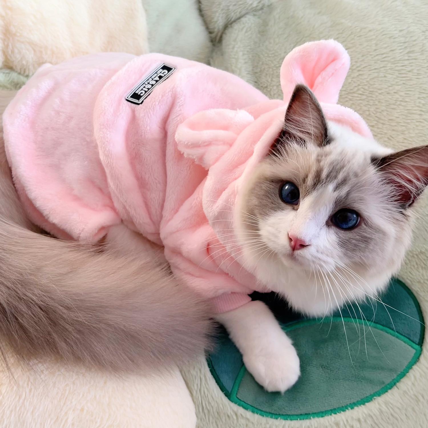 

Dog clothes Autumn and winter flannel four-legged clothes Small and medium-sized dog Teddy cat hair XXL