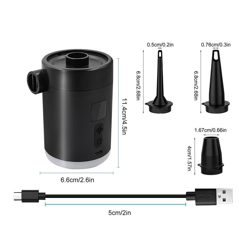 Air Pump For Mattress Air Pump For Pool Floats Rechargeable Compressors Fast Inflation With LED Lamp For Camping Guest Kids