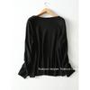 Easiest for Match Item Export Export Minimalist Loose and Lazy Style off-Neck Batwing Long Sleeve Pullover Knitwear Female
