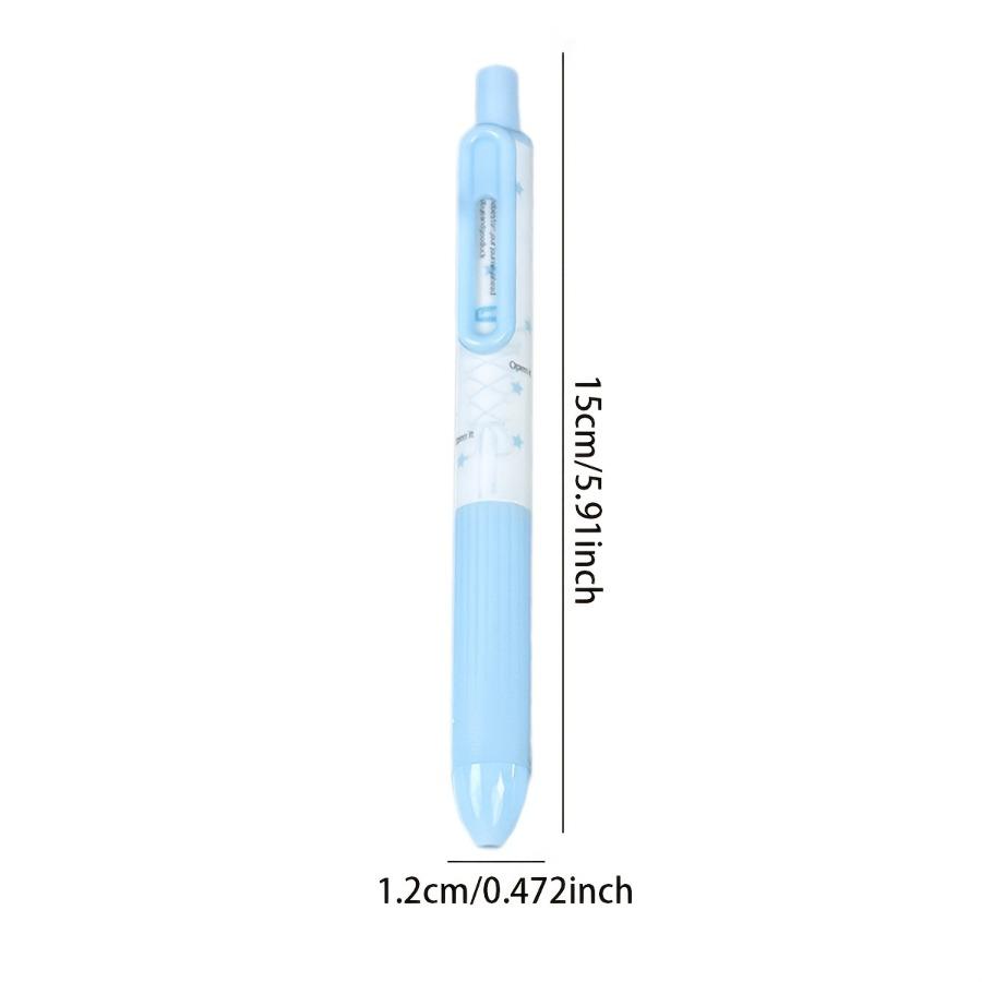 4pcs DIY Cute Gel Pens Set with Ribbon Bow Design, 0.5mm Smooth Writing Pens in Macaron Pink and Blue Colors, Soft Aesthetic Style for Note Taking
