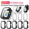 10 Stück PC-Uhrgehäuse mit gehärtetem Glas-Schutzrahmen für Honor Choice Haylou Watch Kratzfester Uhr-Bildschirmschutz