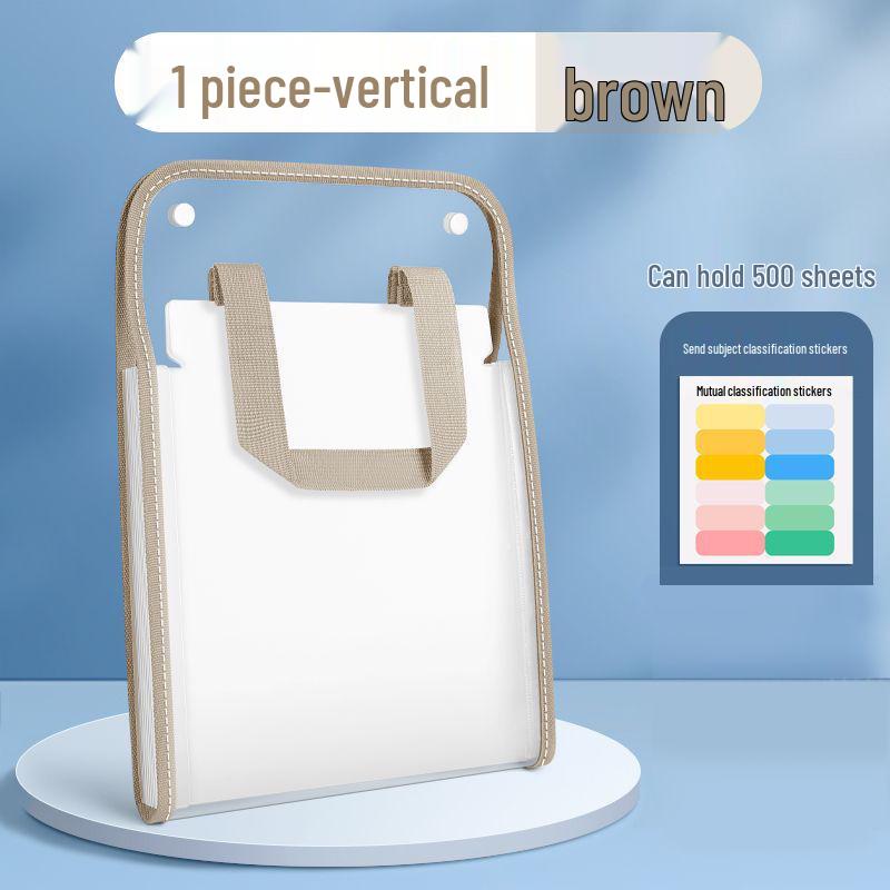 Accordion File Bag for Students: Test Paper and Subject Classification Storage Album