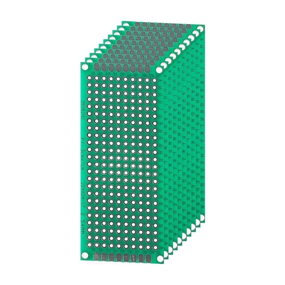 4-40 buc. Circuit PCB universal Protoboard Placă dublu față 2x8 3x7 4x6 5x7 7x9CM Stripboard Placă de prototipare Kit electronic DIY