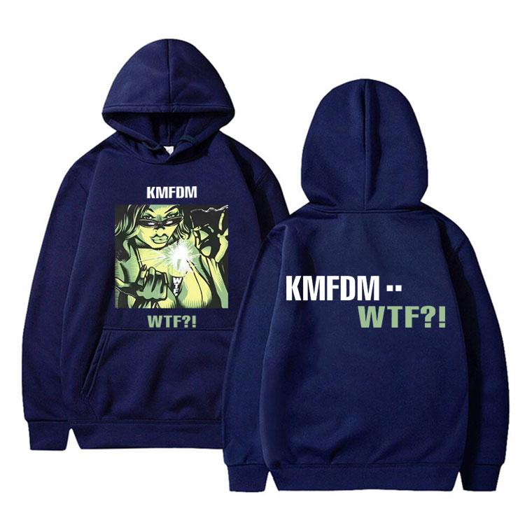 Limited Rock Band Kmfdm WTF Graphic Hoodie Men Women Vintage Gothic Punk Sweatshirt Male Casual Fleece Cotton Pullover Hoodies