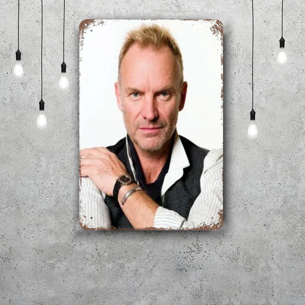 Sting Classic Poster Rusty Metal Plaque Retro Decorative Plate Bar Man Cave Garage Club Metal Sign Wall Decoration