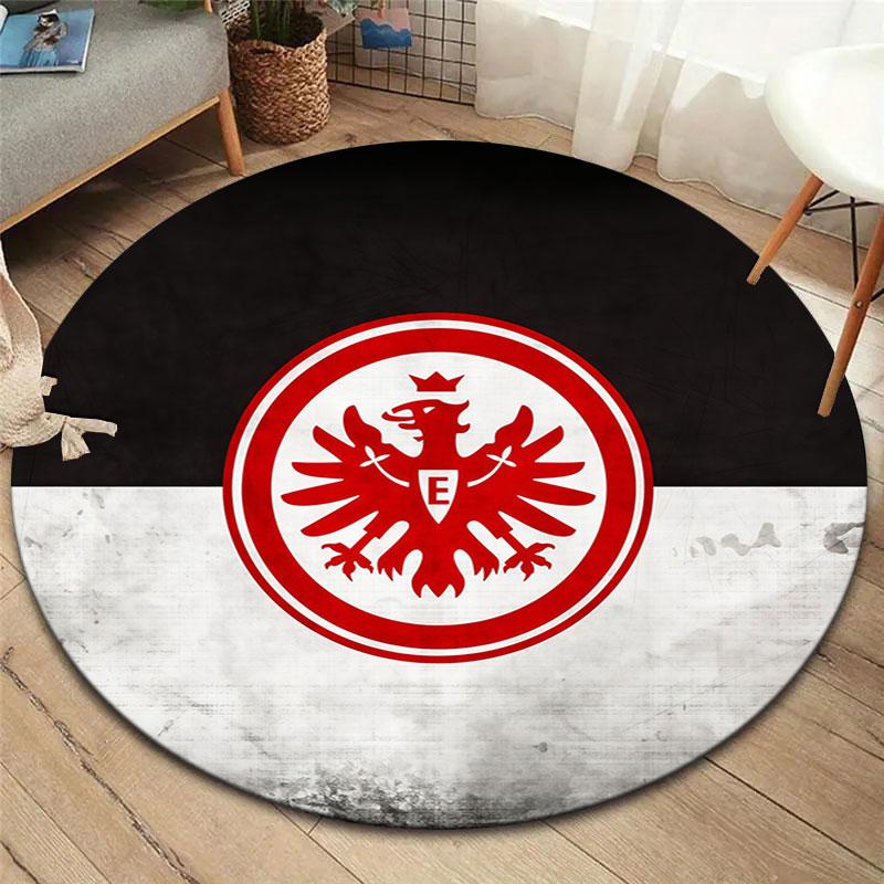 Eintracht Frankfurt Round Area Rug,Carpet Rug for Living Room Bedroom Sofa Playroom Decor,Non-slip Floor Mat
