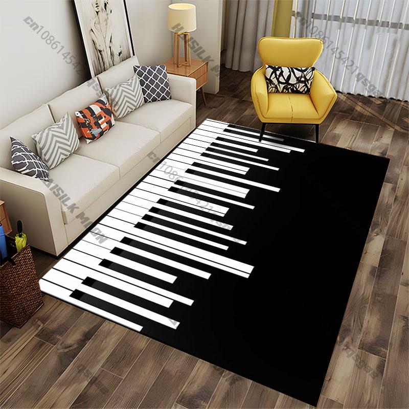 Minimalistic representation of piano keys carpet Yoga living room room decor children's crawling mat doormat area rug