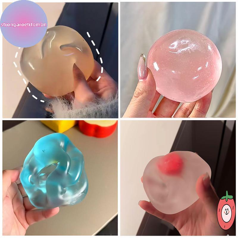 Aesthetic Blue Squishy: Clear Maltose Mochi Squeeze Toy, Creative Office Desk Ornament, Sensory Fidget For Focus, Gift
