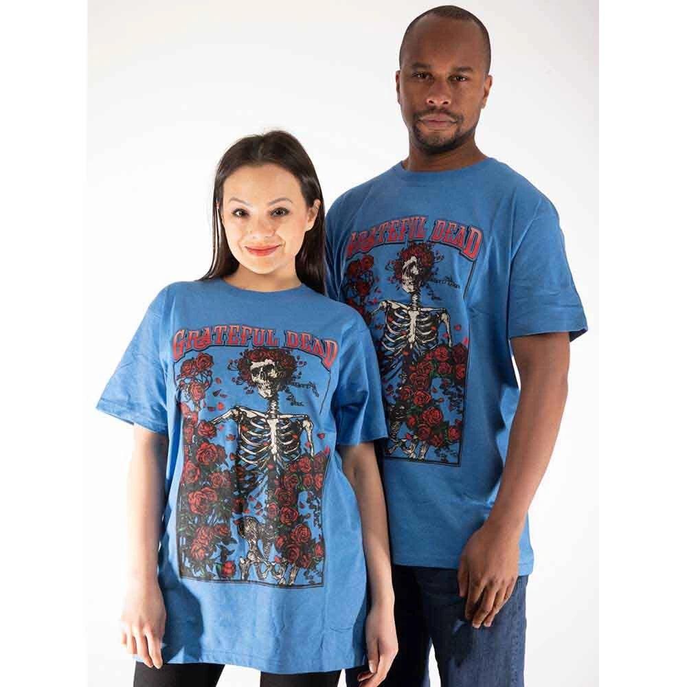 Grateful Dead GRATETS06MBL T-Shirt, Sky Blue, XXL L