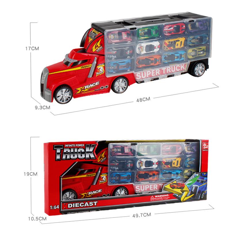 12 ST Barn Baby Tröghets- & Dra Tillbaka Billeksaker Plastmodellfordon För Barn Pojkar