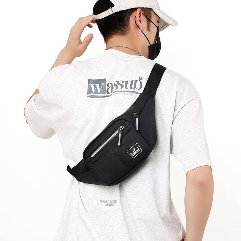 New  Multi Layer Men's Waist Bag Outdoor Leisure Sports Women's Chest Bag Travel Mobile Wallet