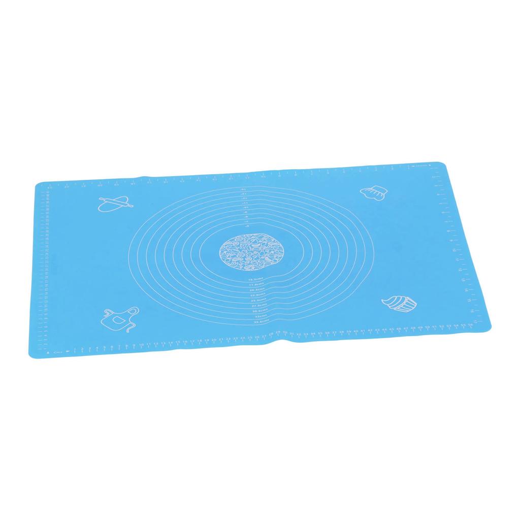 17.7x25.6in Silicone Baking Mat Household Pastry Rolling Mat with Scale for Home KitchenBlue