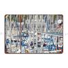 Yachts Background Metal Signs Pub Pub Garage Designs Classic Tin Sign Poster